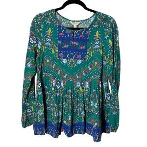 Matilda Jane Green and Blue Floral Blouse